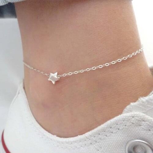2018 new Enkelbandje Halhal Anklet women star ankle Bracelet Cheville gold Foot Chain Jewelry femme Pulseras tobilleras Mujer