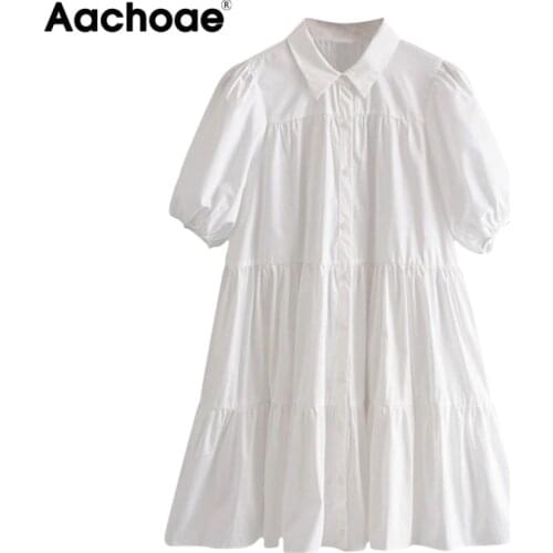 Aachoae Short Sleeve Dresses