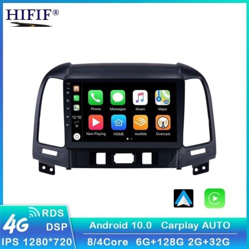 For Hyundai Santa Fe 2 2006-2012 2+32G Android 10 9" 2din Car Radio Multimedia Stereo Audio Player GPS Head Unit HiFi