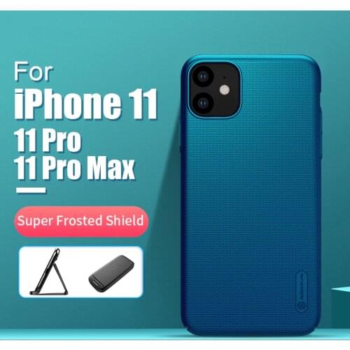 For iPhone 11 case cover 6.1 NILLKIN Frosted PC Matte hard back cover Gift Phone Holder For iPhone 11 Pro For iPhone 11 Pro Max