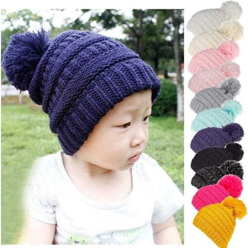 Kids Fashion Crochet Fashion Hat Childrens Boys and Girls beanie hat Wool Knitting Hats Keep Warm Baby Hat HT005