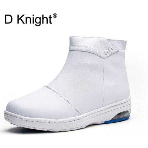 Designer Winter Ankle Snow Boots For Women Female Warm Short Plush White Nurse Boots Bota Feminina Shoes For Women Botas Mujer