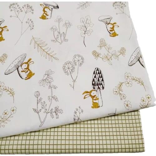 Cartoon Squirrel Cotton Twill Fabric Baby Cotton Bedding Cloth For DIY Sewing Upholstery Material