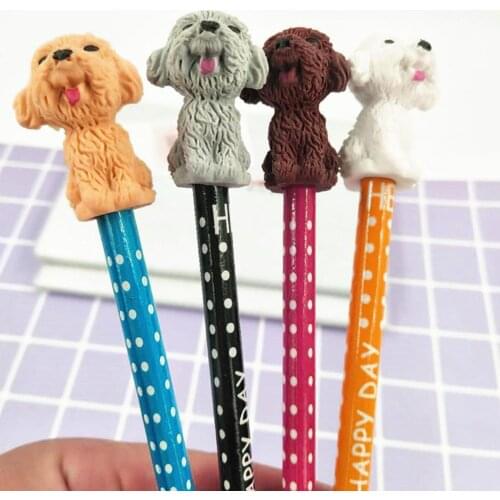 1pc Cute Dog Shape Pencil Eraser Student Stationery Erasers Rubber Drawing Writing School Supplies Office N6Q9