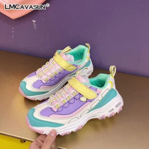 LMCAVASUN Women Shoes New Fashion luscious Pink girl Platform Sneakers Women Casual Shoes Harajuku Basket Femme Tenis Feminino