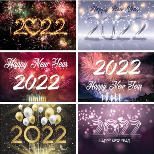Laeacco 2022 New Year Love Heart Fireworks Party Poster Customized Portrait Photozone Photography Background Photo Backdrop