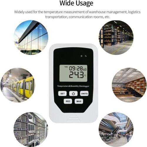 Mini USB Humidity Temperature Data Logger Datalogger Humiture Recording Meter with Heat Index and Dew Point Test Record