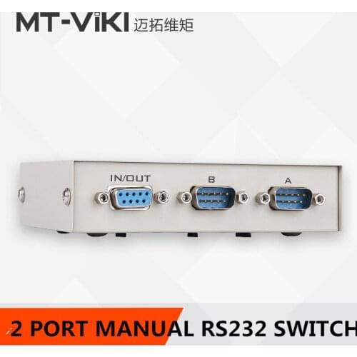 MT-Viki 2 Port DB9 RS232 Switch Serial COM Device Console Printer Sharing Selector Controller 232-2