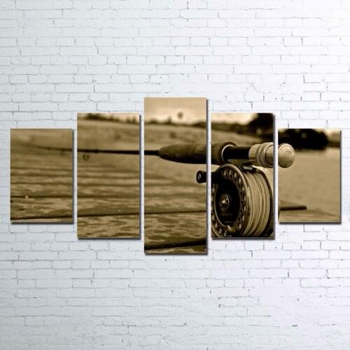 Fly-Fishing-1 5 PIECE CANVAS FOR LIVING ROOM