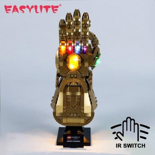 LED Light Set For 76191 Infinity Gauntlet Gloves Collectible Model Bricks DIY Toys Only Lighting Kit NOT Include Building Blocks