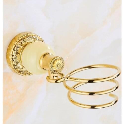 Jade carved hair dryer rack antique European wall-mounted air duct frame single hook rack Bathroom Shelves