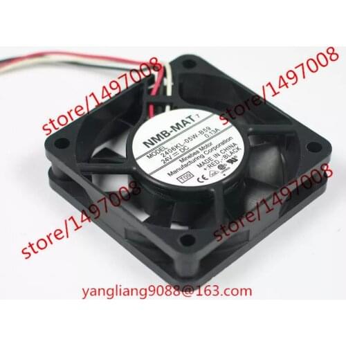 NMB-MAT 2406KL-05W-B59 T09 DC 24V 0.13A 3-Wire 60x60x15mm Server Cooling Fan