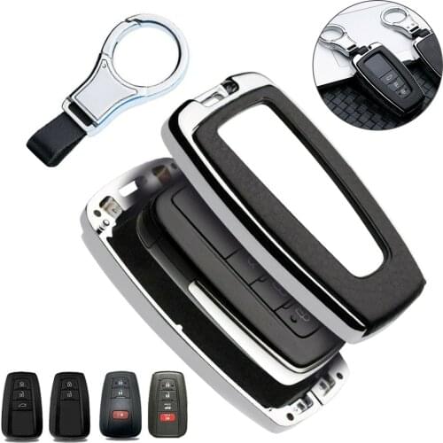2021 New Durable For Toyota Camry CHR RAV4 Leatherette Car Key Case Cover W/ Keychain Accessories Wholesale Quick delivery CSV