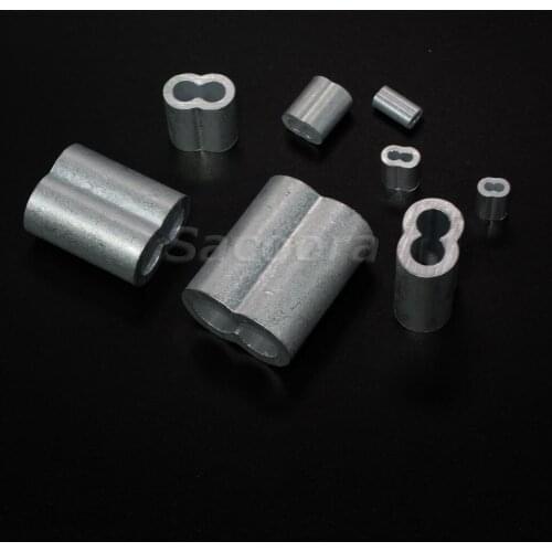 1mm~8mm Aluminum Wire Crimp Sleeve Cord Lock Ferma Cavi Cable Stopper Arret De Cordon For Crimp Wire Ferrules Rope Hardware