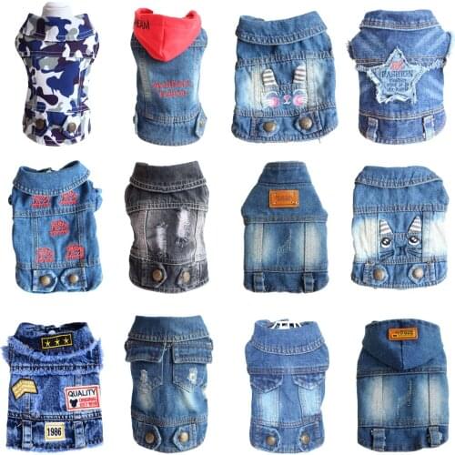 Dog Clothes Summer Great Cool Basenji Dog Shirts Cowboy Dog Vest Apparel Boys Amstaff Clothes Jean Clothing For Puppy Shirts