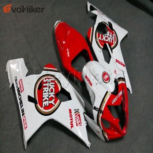 Motorcycle Plastic fairing for GSX R600750 2004 2005 K4 white red GSXR600 04 05 ABS plastic panels kit H2