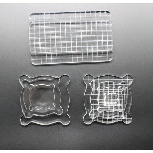 1Pcs Stamp Pressure Clay Mud Transparent Square Clay Pottery Sculpture Supplies Acrylic Ultra-light DIY Pressure Plate