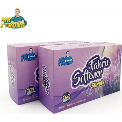 200Sheets/Lot 4 in 1 Tumble Dryer Sheet Lavender Fragrance Wrinkle & Static Remover Clothes Fabric Softener Sheets