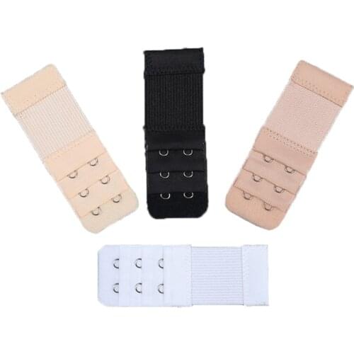 Women 2 Rows 3 Hooks Bra Extender Ladies Bra Clasp Extension Elastic On Strap Band Extenders Accessories