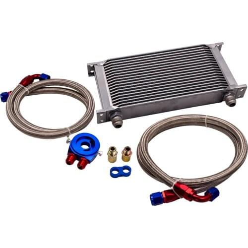 19 Row AN10 Universal Engine Oil Cooler+Filter Adapter Kit 01EGE023ASL