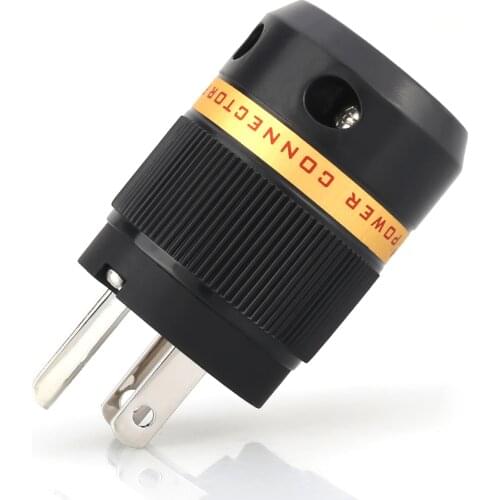 Viborg VM501S Pure Copper Silver Plated US AC Power Plug Audio Connector for Audio DIY Mains Power Cable