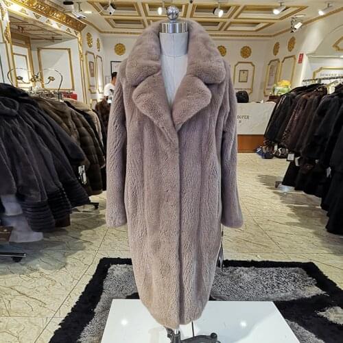 High grade Winter new Long mink fur coat Short import mink fur coats women color real mink fur coat genuine mink fur coat