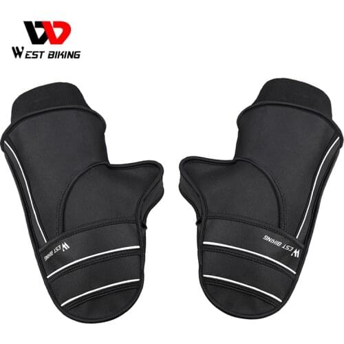 WEST BIKING Winter Warm Bike Handlebar Gloves Windproof MTB Bike Outdoor Riding Gloves Electric Bike Motorcycle Cycling Gloves