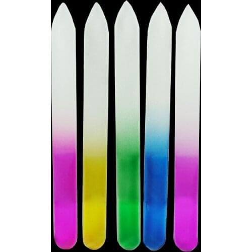 100X Glass Nail Files 12CM/4.8" Crystal Nail Art Sanding File Multi Color NF012