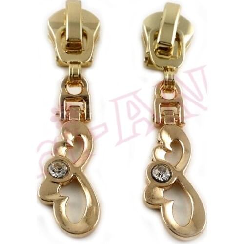 20pcs/lot, Dynamic Butterfly Zipper Sliders, 5# Gold Zipper Pulls for Luggage/Bags/Clothes Accessories