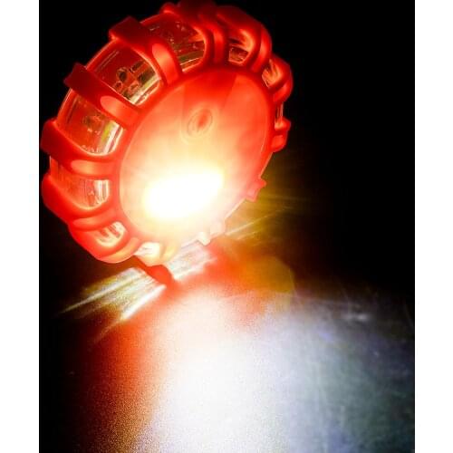 3pcs Road Flares Emergency Disc Beacon Strobe Flash Lamp Car Warning Lights Roadside Safety LED Flashing Magnetic Base Light