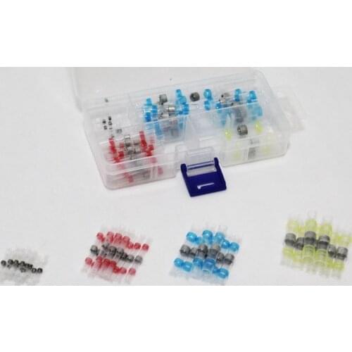 50/100 pcs Solder cable Wire Connectors Heat Shrink Solder Butt Connectors Terminals Connector Kit Automotive Marine Insulated