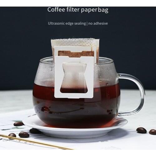 Filter Bag Coffee Cup Paper 50pcs Thickened Hand Pushed Portable Drip Coffeeware Powder Bag Office Travel Kitchen