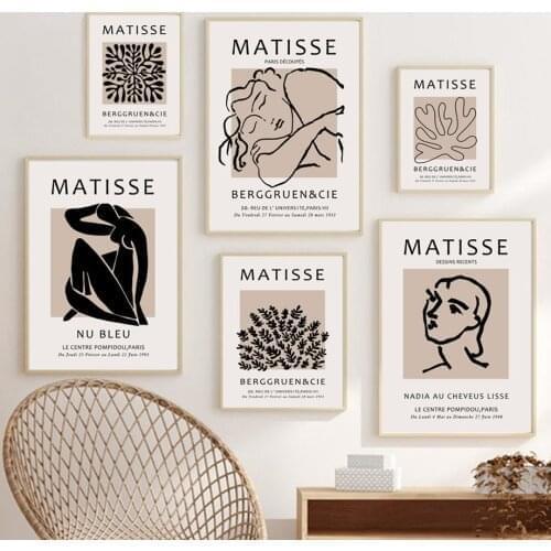 Matisse Abstract Nude Woman Leaf Vintage Wall Art Canvas Painting Nordic Posters And Prints Wall Picture For Living Room Decor