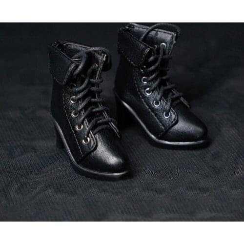 D01-P559 children handmade toy 1/3 1/4 Doll clothes BJD/SD Vintage pointed straps high heel ankle boots 1pair