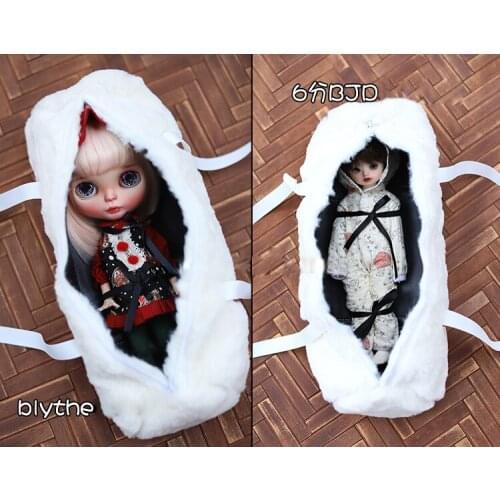 D01-P545 children handmade toy 1/6 Doll clothes BJD/SD doll props Accessories doll Warm cashmere outing bag 1pcs