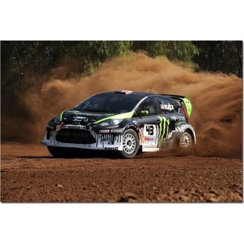 Fiesta Rally Car Posters Prints Wall Art DIY Framed Canvas Paintings For Home Decor