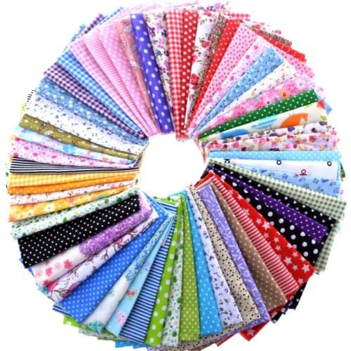 Nanchunag Random Color Cotton Fabric Printed Patchwork Bundle For Sewing Fat Scrapbooking Pattern 10x10cm 30Pieces/Lot
