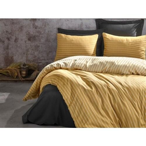 Cottonbox Bamboo Satin Double Bed Duvet cover set Yellow