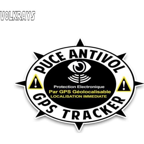 Vilkrays Personality Car Sticker Puce Antivol GPS Tracker Active Noticeable Accessories Reflective Waterproof PVC Decal,8cm*11cm