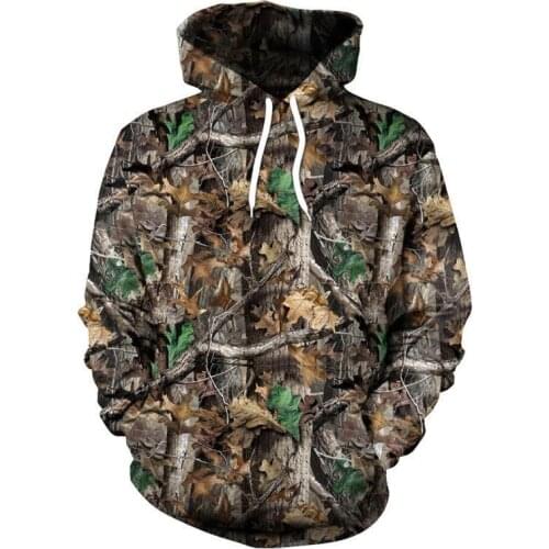Maple Leaves Camouflage 3d Hoodies Men Women Outdoor Fishing Camping Hunting Clothing Unisex Hooded Coats Tops