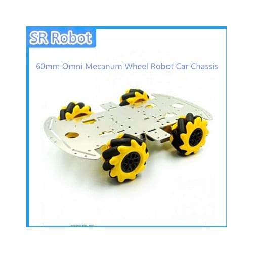 60mm Omni Mecanum Wheel Robot Car Chassis Kit with 4pcs Mecanum Wheel TT Motor