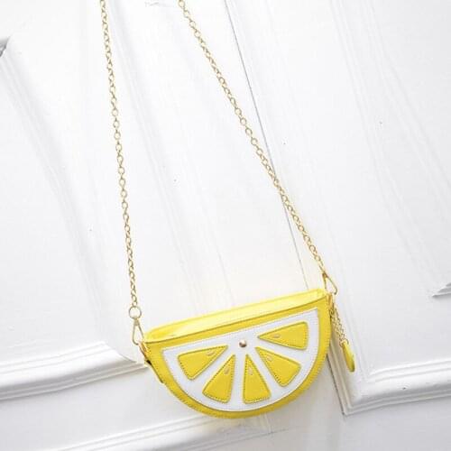 Hot Selling Watermelon Orange Shaped Bag Evening Clutch Bag Fruit Chain Messenger Small Crossbody Bags For Women Purses