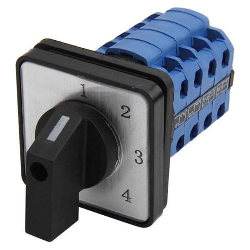 LW26-20/4 1-2-3-4 Panel Mount 20A 4 poles 4 position control motor circuit Universal changeover rotary cam switch