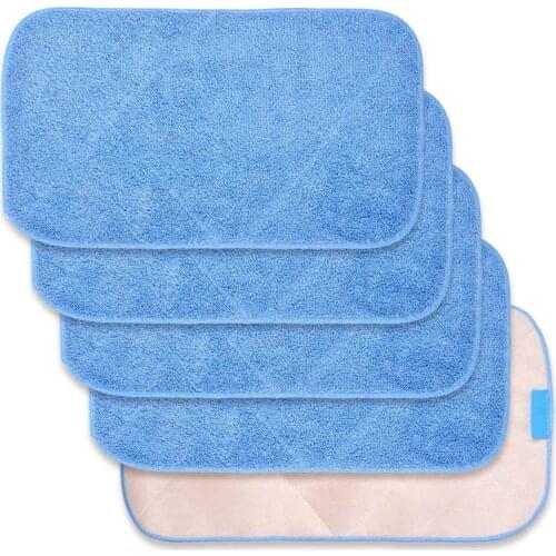 Microfiber Mop Cloth Refills for MR.SIGA, Double Side use, Wet & Dry Mopping, Pack of 5