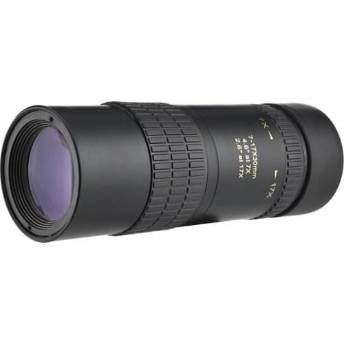 7-17x30 Zoom Monocular Telescope with Tripod and Phone Adapter Portable Outdoor Camping Hiking Hunting Bird-watching Monoculars
