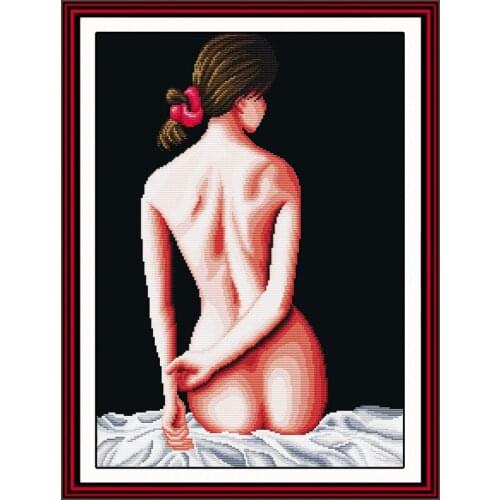 Back Shadow cross stitch kit people 18ct 14ct 11ct count print canvas stitches embroidery DIY handmade needlework