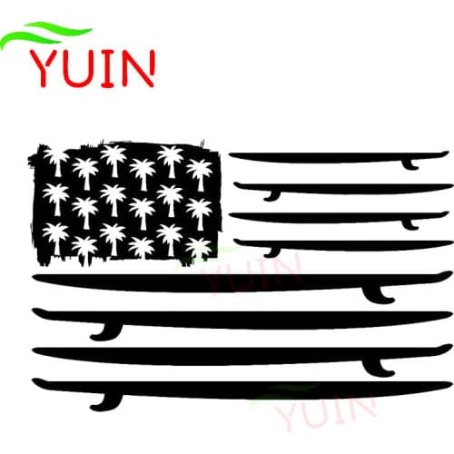 Surfboard Logo Ocean Surfing Sticker Fashion Decoration Personality PVC Waterproof Sunscreen Decal Black/White/Red/Laser/Silver