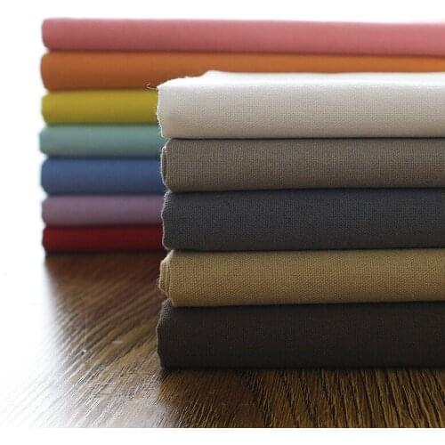 Canvas Thick Cotton Linen Cloth Wear-resistant Durable Solid Color Curtain Sofa Plain DIY Handmade Tablecloth Fabrics by Meter