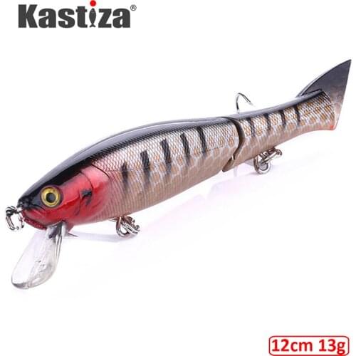 Jointed Black Minnow Swimbait Lure Rattling Hard Fishing Lures 12cm/13g Wobbles Bass Pike Lure 2 Segments Isca Crankbaits Pesca