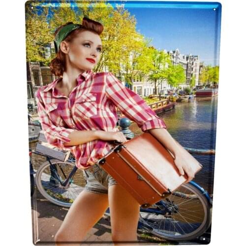 Sexy Nostalgia Hat Poster Funny Sign Tin Art Wall Decor Vintage Aluminum Retro Metal Tin Sign Painting Decorative Signs 20x30cm